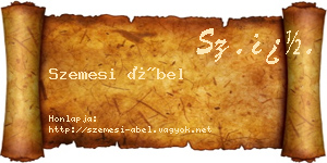 Szemesi Ábel névjegykártya